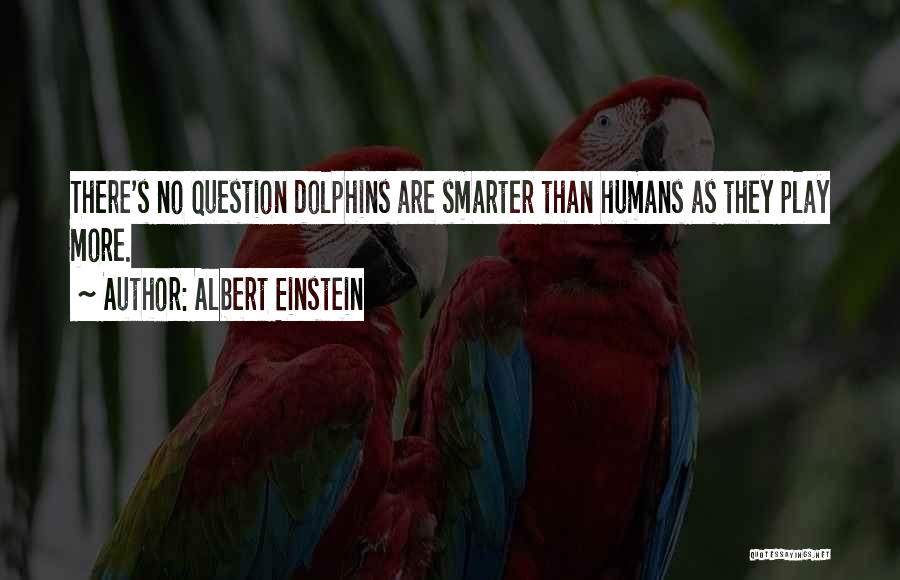 Albert Einstein Quotes: There's No Question Dolphins Are Smarter Than Humans As They Play More.