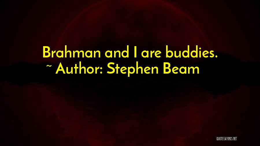 Stephen Beam Quotes: Brahman And I Are Buddies.