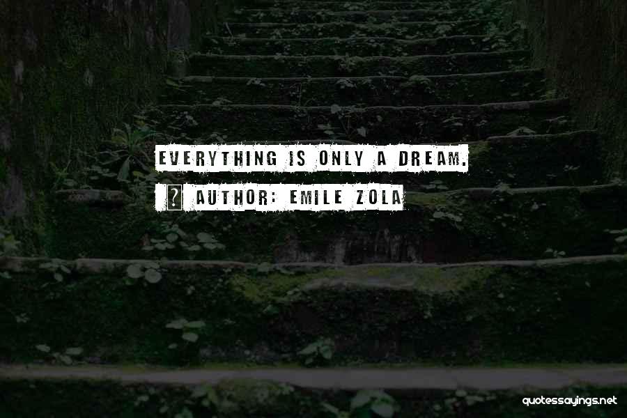 Emile Zola Quotes: Everything Is Only A Dream.