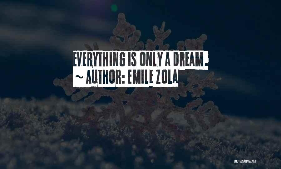 Emile Zola Quotes: Everything Is Only A Dream.