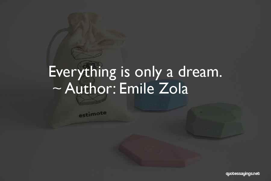 Emile Zola Quotes: Everything Is Only A Dream.