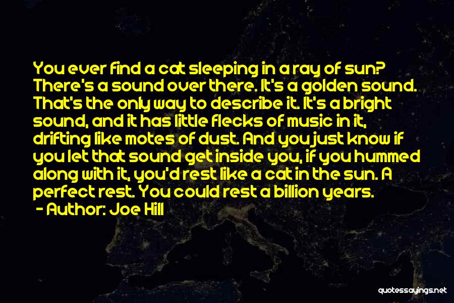 Joe Hill Quotes: You Ever Find A Cat Sleeping In A Ray Of Sun? There's A Sound Over There. It's A Golden Sound.