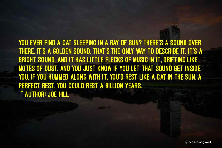 Joe Hill Quotes: You Ever Find A Cat Sleeping In A Ray Of Sun? There's A Sound Over There. It's A Golden Sound.