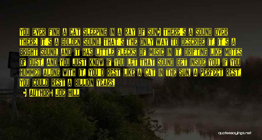 Joe Hill Quotes: You Ever Find A Cat Sleeping In A Ray Of Sun? There's A Sound Over There. It's A Golden Sound.