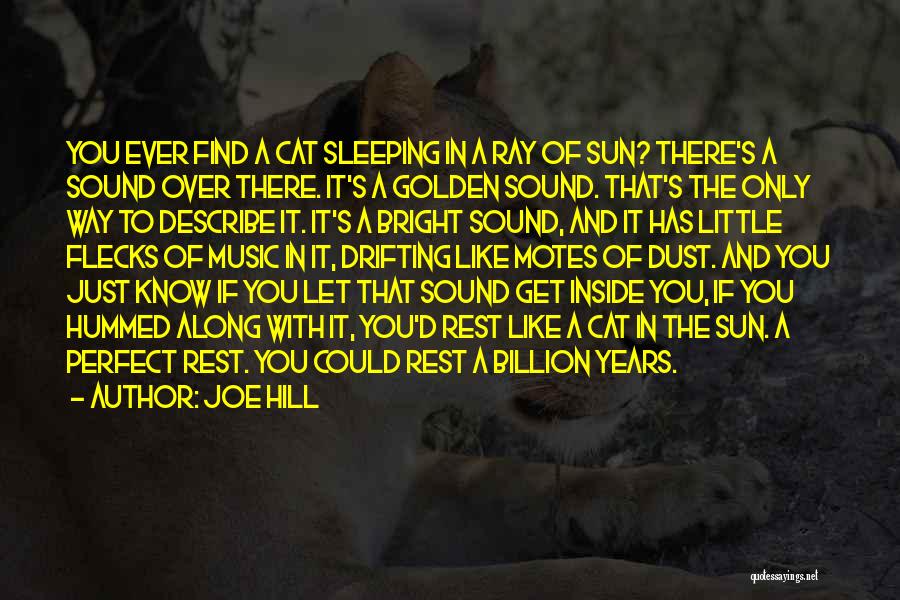 Joe Hill Quotes: You Ever Find A Cat Sleeping In A Ray Of Sun? There's A Sound Over There. It's A Golden Sound.