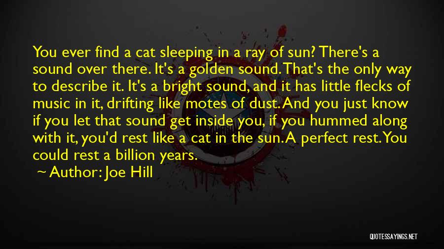 Joe Hill Quotes: You Ever Find A Cat Sleeping In A Ray Of Sun? There's A Sound Over There. It's A Golden Sound.