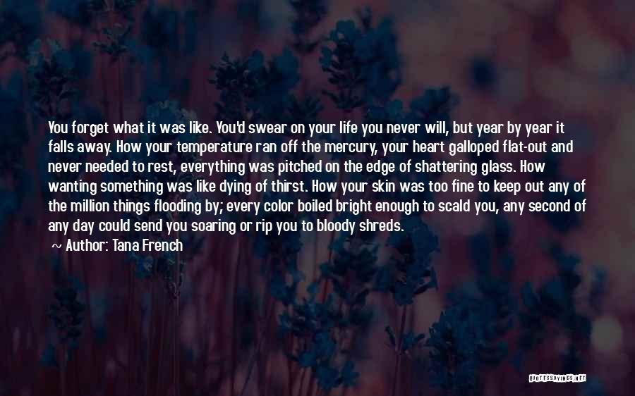 Tana French Quotes: You Forget What It Was Like. You'd Swear On Your Life You Never Will, But Year By Year It Falls