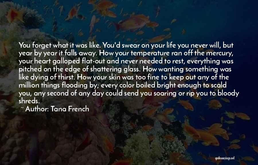 Tana French Quotes: You Forget What It Was Like. You'd Swear On Your Life You Never Will, But Year By Year It Falls