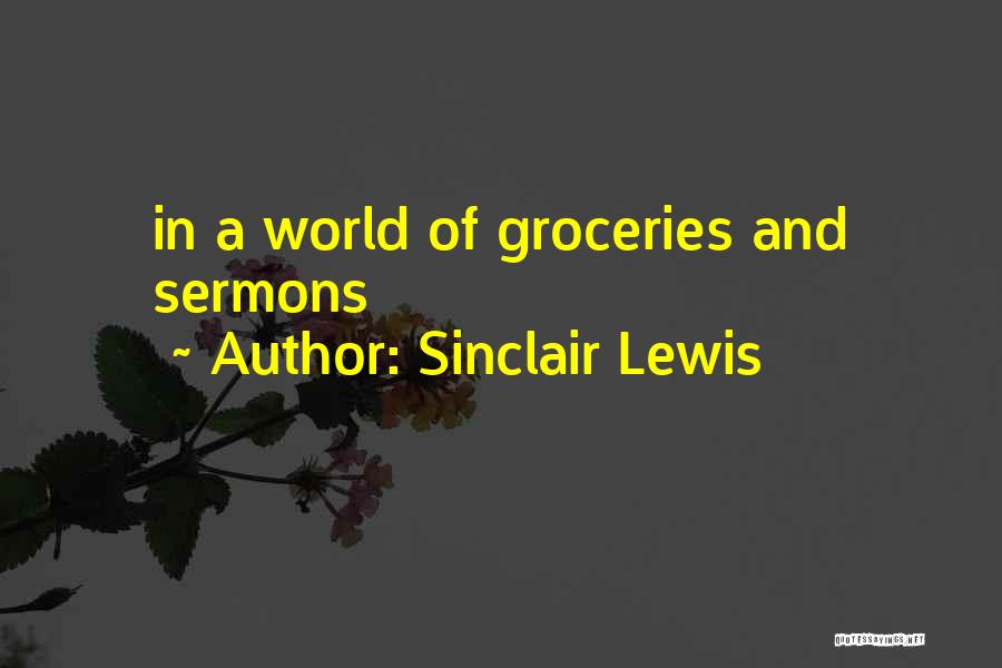 Sinclair Lewis Quotes: In A World Of Groceries And Sermons