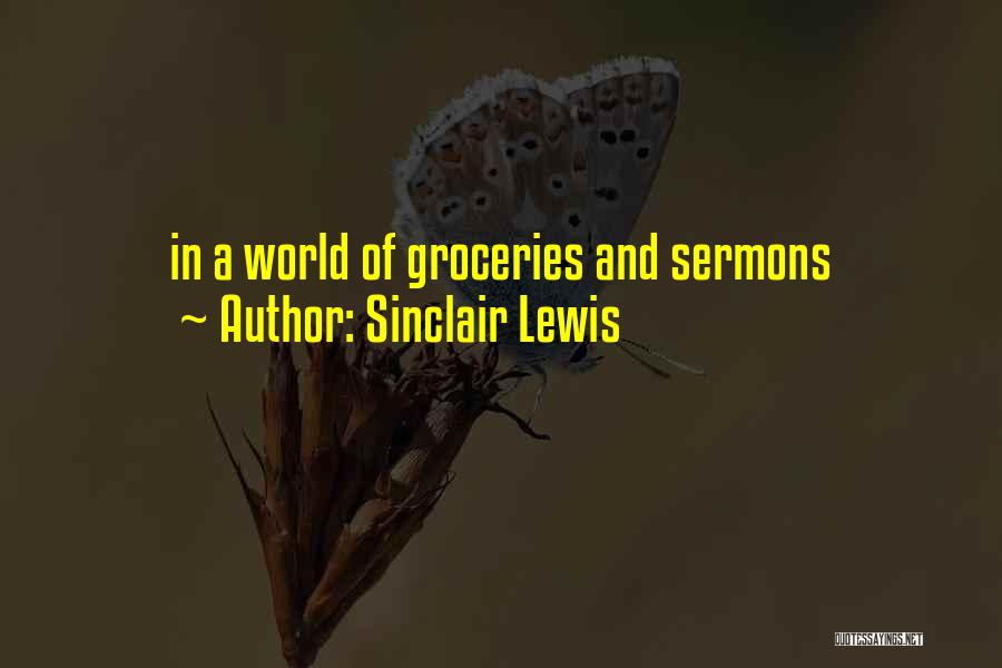 Sinclair Lewis Quotes: In A World Of Groceries And Sermons