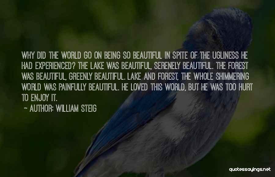 William Steig Quotes: Why Did The World Go On Being So Beautiful In Spite Of The Ugliness He Had Experienced? The Lake Was
