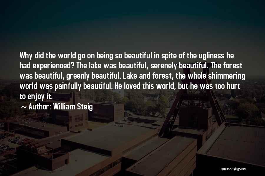 William Steig Quotes: Why Did The World Go On Being So Beautiful In Spite Of The Ugliness He Had Experienced? The Lake Was
