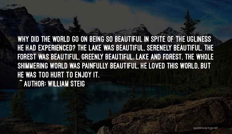 William Steig Quotes: Why Did The World Go On Being So Beautiful In Spite Of The Ugliness He Had Experienced? The Lake Was