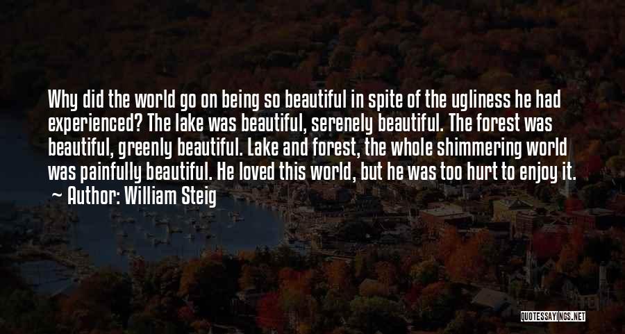William Steig Quotes: Why Did The World Go On Being So Beautiful In Spite Of The Ugliness He Had Experienced? The Lake Was