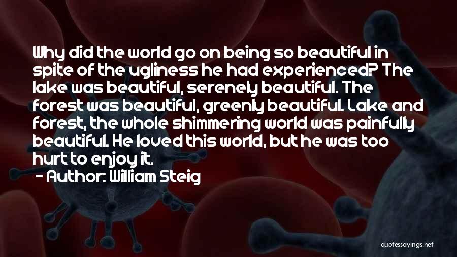 William Steig Quotes: Why Did The World Go On Being So Beautiful In Spite Of The Ugliness He Had Experienced? The Lake Was