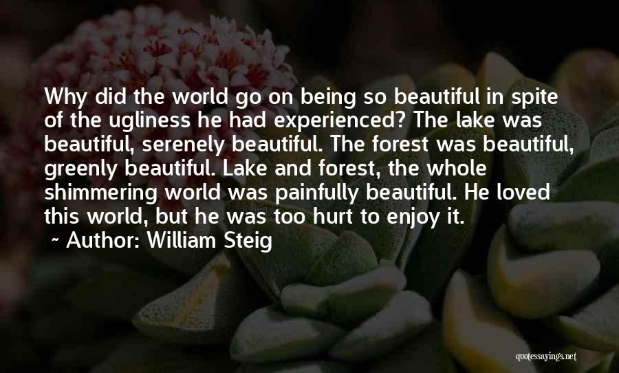 William Steig Quotes: Why Did The World Go On Being So Beautiful In Spite Of The Ugliness He Had Experienced? The Lake Was