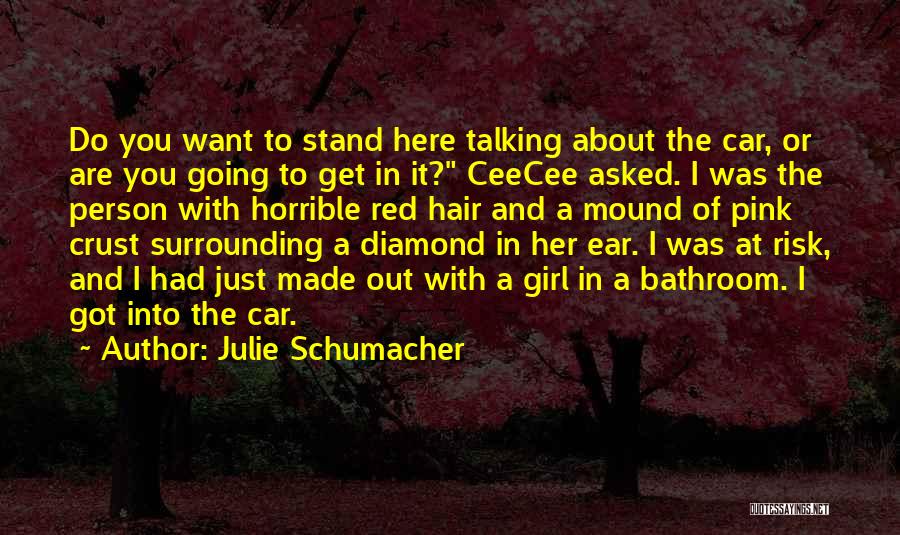 Julie Schumacher Quotes: Do You Want To Stand Here Talking About The Car, Or Are You Going To Get In It? Ceecee Asked.