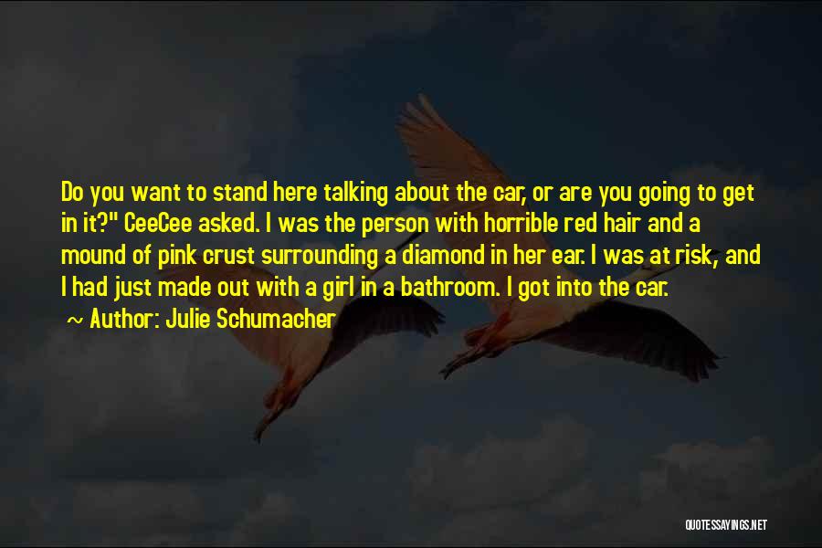 Julie Schumacher Quotes: Do You Want To Stand Here Talking About The Car, Or Are You Going To Get In It? Ceecee Asked.