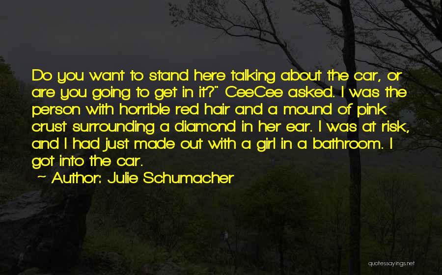 Julie Schumacher Quotes: Do You Want To Stand Here Talking About The Car, Or Are You Going To Get In It? Ceecee Asked.