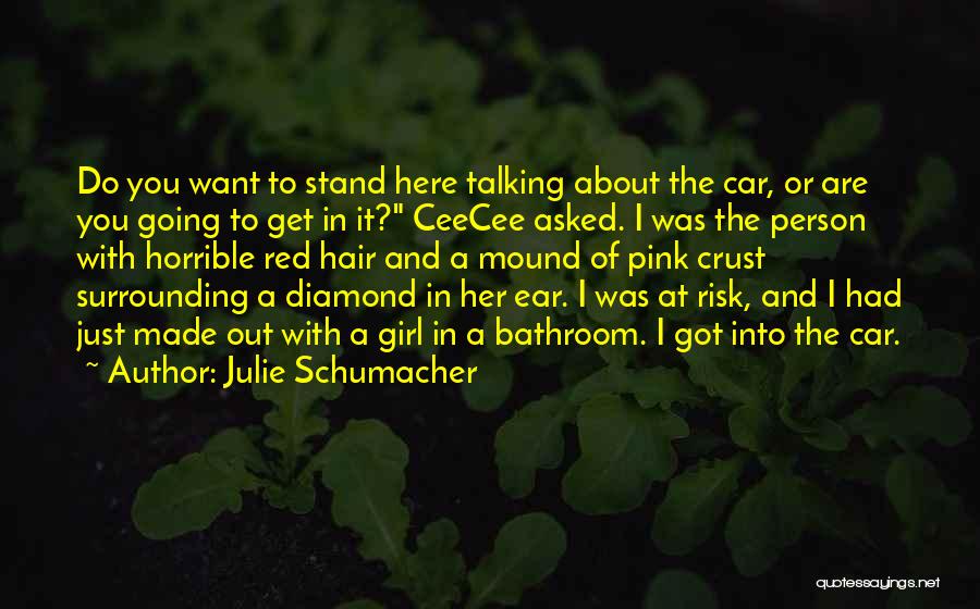 Julie Schumacher Quotes: Do You Want To Stand Here Talking About The Car, Or Are You Going To Get In It? Ceecee Asked.