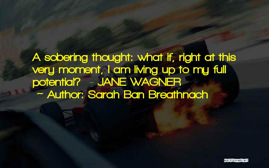 Sarah Ban Breathnach Quotes: A Sobering Thought: What If, Right At This Very Moment, I Am Living Up To My Full Potential? - Jane