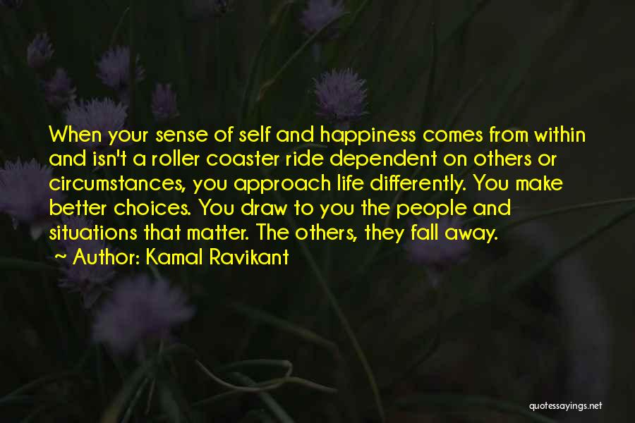 Kamal Ravikant Quotes: When Your Sense Of Self And Happiness Comes From Within And Isn't A Roller Coaster Ride Dependent On Others Or