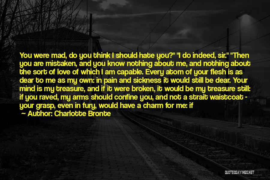 Charlotte Bronte Quotes: You Were Mad, Do You Think I Should Hate You? I Do Indeed, Sir. Then You Are Mistaken, And You