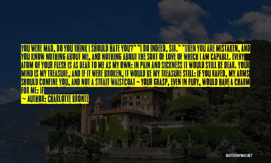 Charlotte Bronte Quotes: You Were Mad, Do You Think I Should Hate You? I Do Indeed, Sir. Then You Are Mistaken, And You