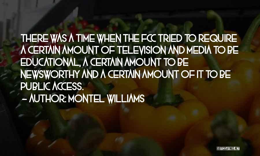 Montel Williams Quotes: There Was A Time When The Fcc Tried To Require A Certain Amount Of Television And Media To Be Educational,