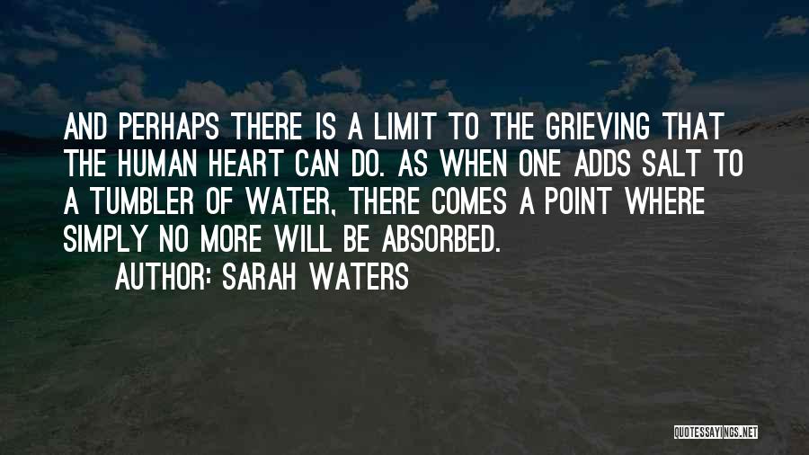 Sarah Waters Quotes: And Perhaps There Is A Limit To The Grieving That The Human Heart Can Do. As When One Adds Salt