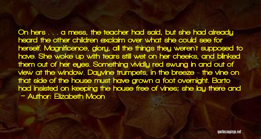 Elizabeth Moon Quotes: On Hers . . . A Mess, The Teacher Had Said, But She Had Already Heard The Other Children Exclaim