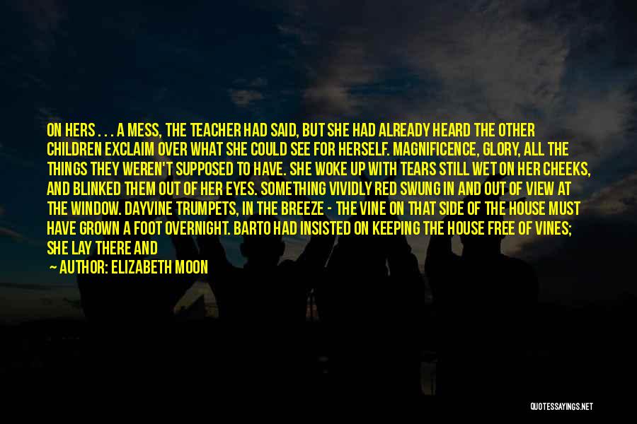 Elizabeth Moon Quotes: On Hers . . . A Mess, The Teacher Had Said, But She Had Already Heard The Other Children Exclaim