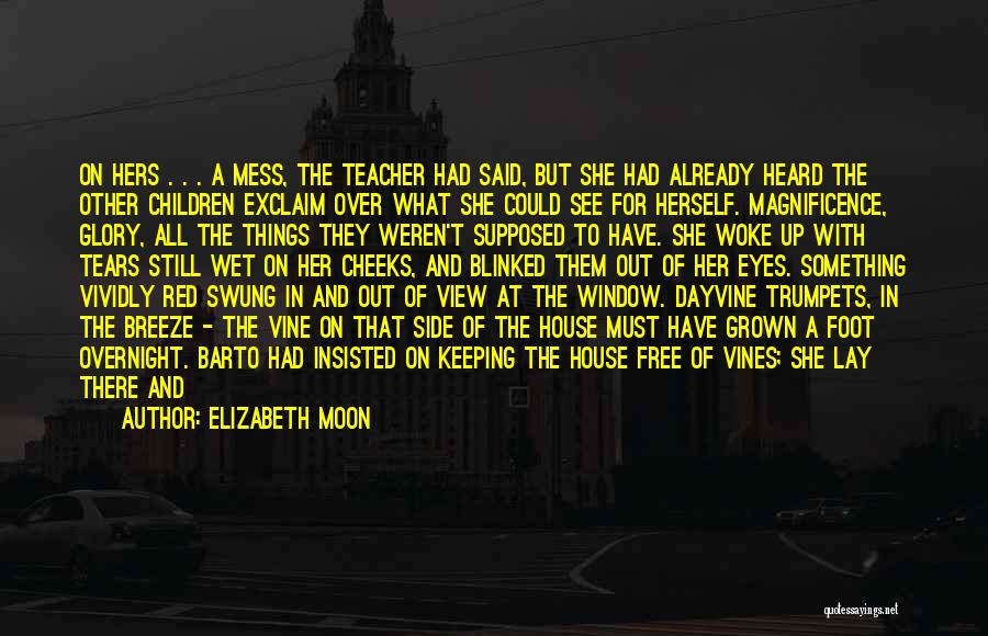 Elizabeth Moon Quotes: On Hers . . . A Mess, The Teacher Had Said, But She Had Already Heard The Other Children Exclaim