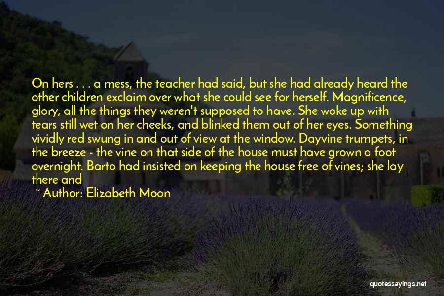 Elizabeth Moon Quotes: On Hers . . . A Mess, The Teacher Had Said, But She Had Already Heard The Other Children Exclaim