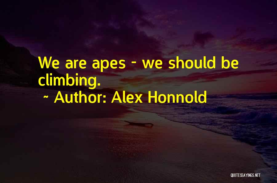 Alex Honnold Quotes: We Are Apes - We Should Be Climbing.