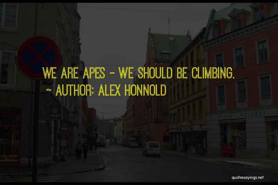 Alex Honnold Quotes: We Are Apes - We Should Be Climbing.