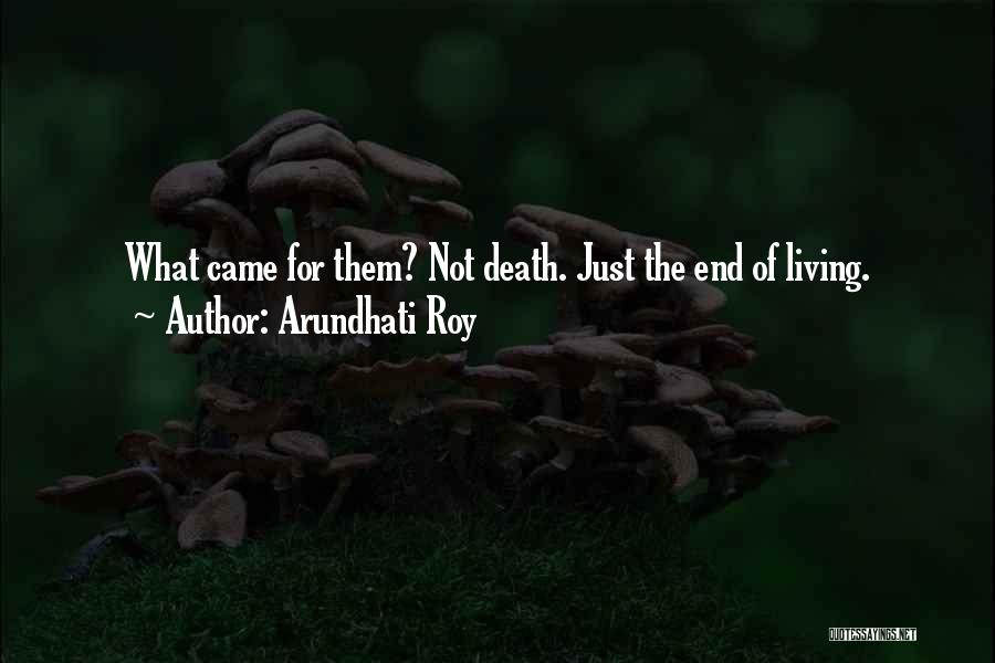 Arundhati Roy Quotes: What Came For Them? Not Death. Just The End Of Living.