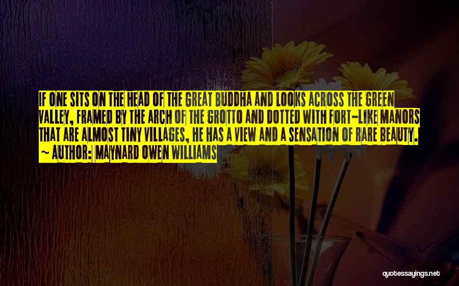 Maynard Owen Williams Quotes: If One Sits On The Head Of The Great Buddha And Looks Across The Green Valley, Framed By The Arch