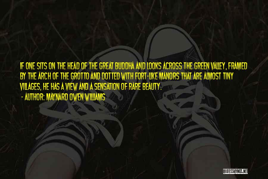 Maynard Owen Williams Quotes: If One Sits On The Head Of The Great Buddha And Looks Across The Green Valley, Framed By The Arch