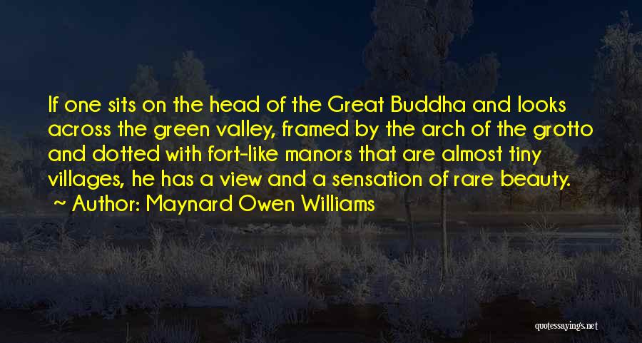 Maynard Owen Williams Quotes: If One Sits On The Head Of The Great Buddha And Looks Across The Green Valley, Framed By The Arch