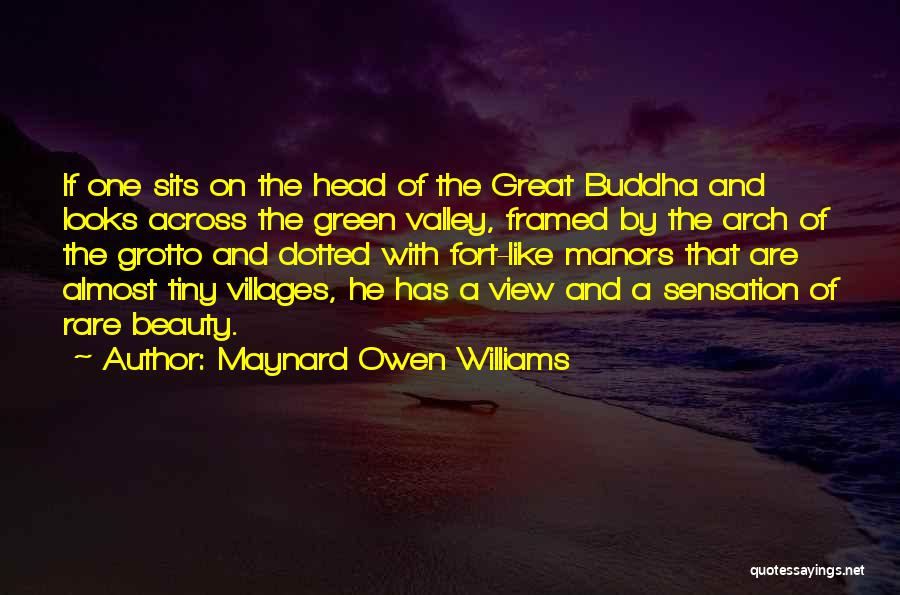 Maynard Owen Williams Quotes: If One Sits On The Head Of The Great Buddha And Looks Across The Green Valley, Framed By The Arch