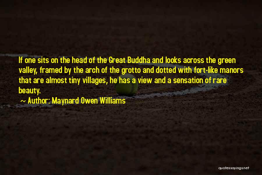 Maynard Owen Williams Quotes: If One Sits On The Head Of The Great Buddha And Looks Across The Green Valley, Framed By The Arch