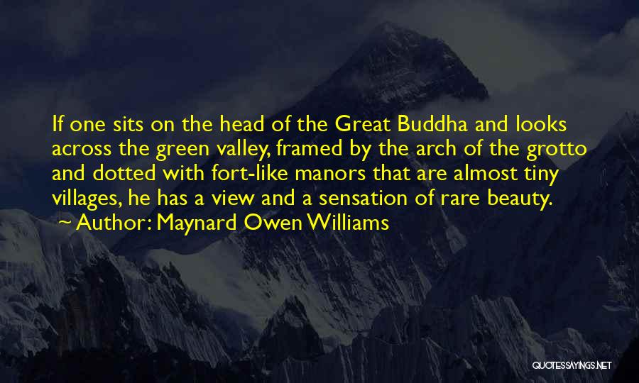 Maynard Owen Williams Quotes: If One Sits On The Head Of The Great Buddha And Looks Across The Green Valley, Framed By The Arch