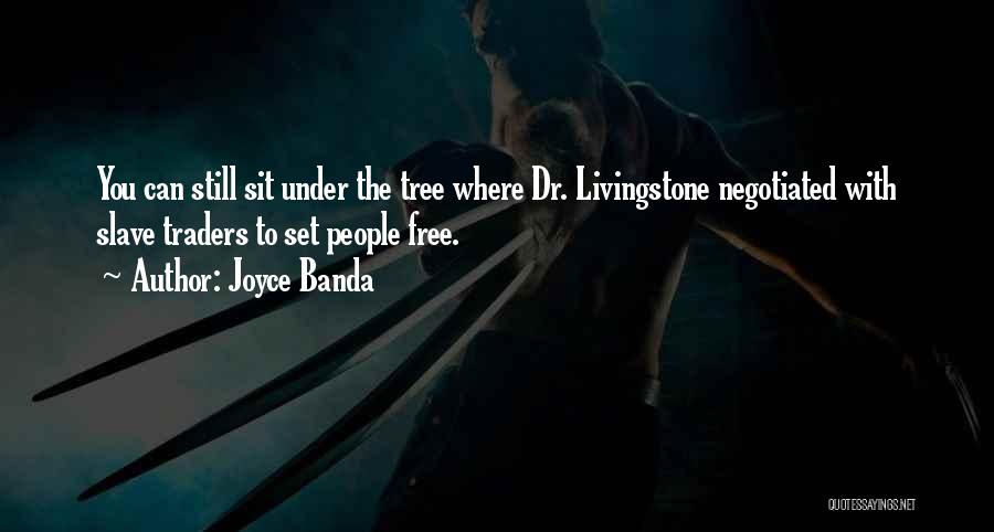 Joyce Banda Quotes: You Can Still Sit Under The Tree Where Dr. Livingstone Negotiated With Slave Traders To Set People Free.