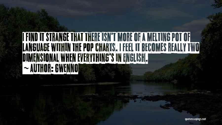 Gwenno Quotes: I Find It Strange That There Isn't More Of A Melting Pot Of Language Within The Pop Charts. I Feel