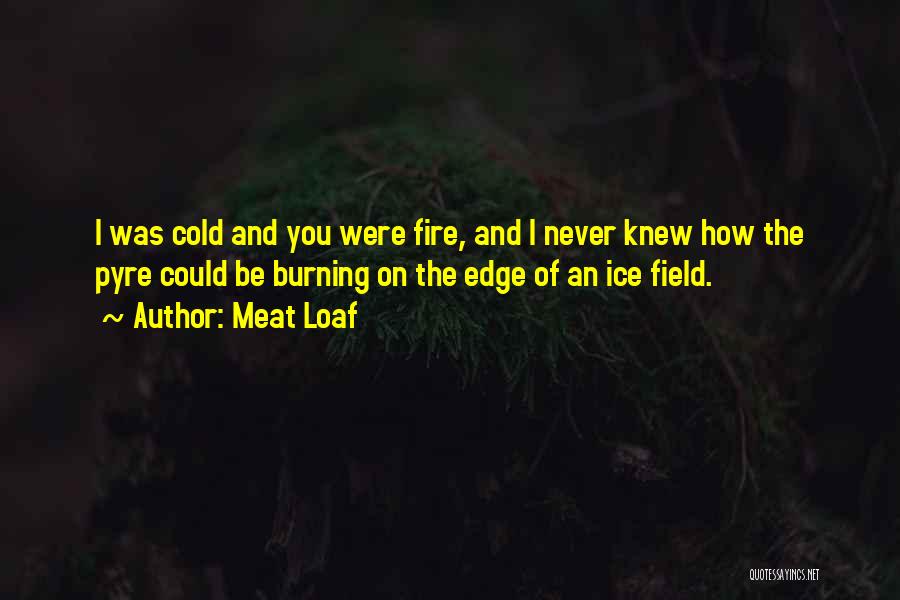 Meat Loaf Quotes: I Was Cold And You Were Fire, And I Never Knew How The Pyre Could Be Burning On The Edge