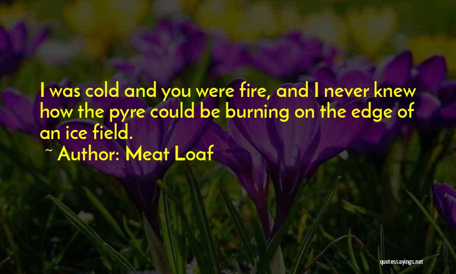 Meat Loaf Quotes: I Was Cold And You Were Fire, And I Never Knew How The Pyre Could Be Burning On The Edge