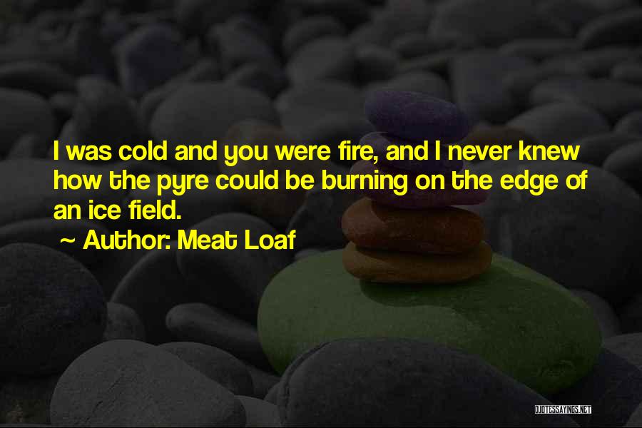 Meat Loaf Quotes: I Was Cold And You Were Fire, And I Never Knew How The Pyre Could Be Burning On The Edge