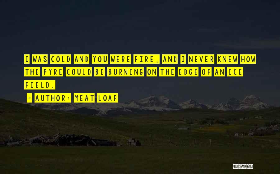 Meat Loaf Quotes: I Was Cold And You Were Fire, And I Never Knew How The Pyre Could Be Burning On The Edge