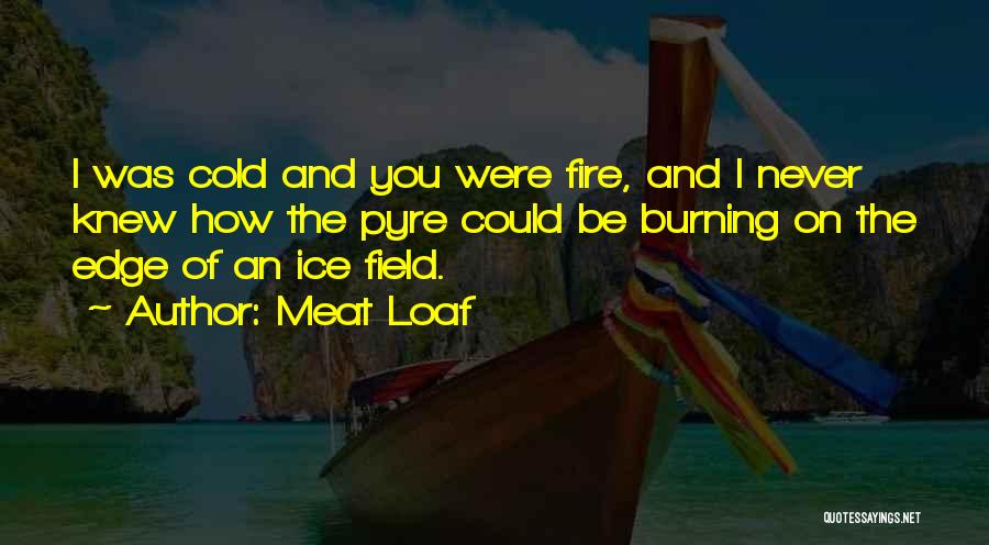 Meat Loaf Quotes: I Was Cold And You Were Fire, And I Never Knew How The Pyre Could Be Burning On The Edge